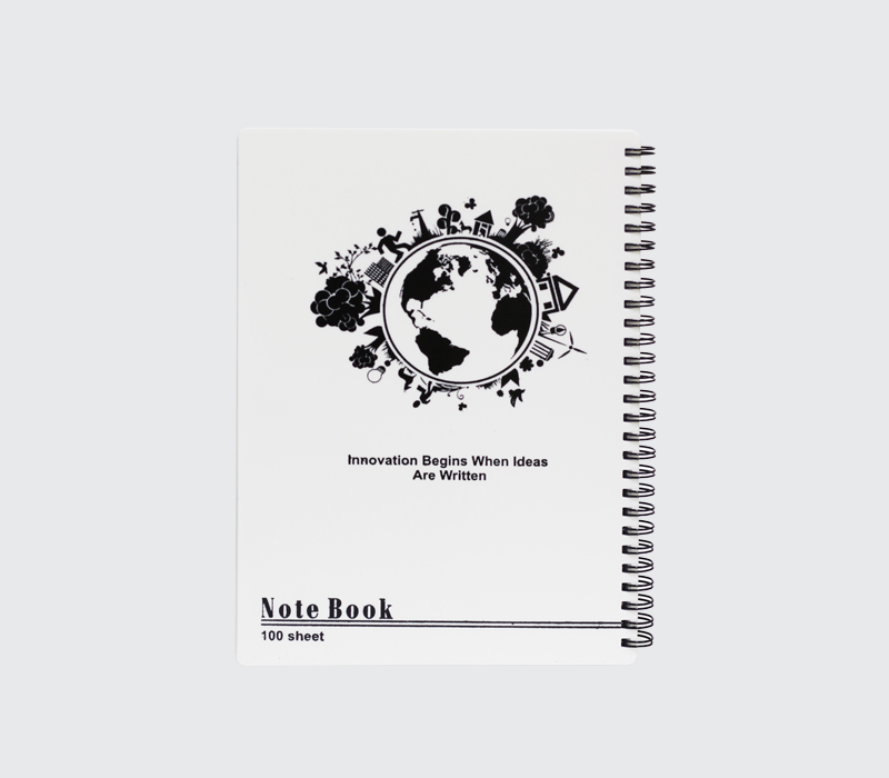 دفتر مشق سیاه و سفید طرح کره دفتر مشق طرح دار