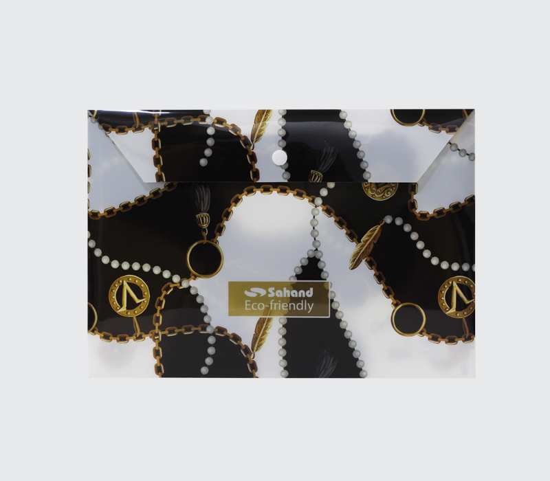 پوشه دکمه دار طرح دار